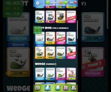 Golf Clash Tour 7 Bag set up help and club assistance for easy clearing and mastering tour 7