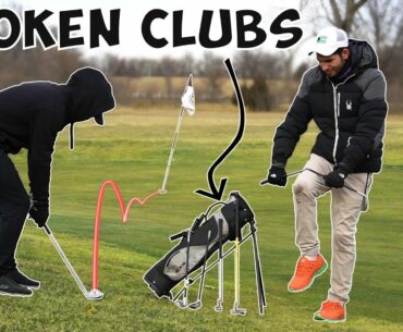 Playing With Broken Golf Clubs | 6 Hole Challenge