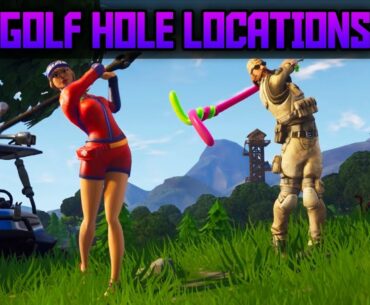 Hit a golf ball from tee to green on different holes - All Golf Tee Locations in Fortnite