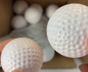 White plastic, hollow, practice, wiffle Golf Balls and how far they fly review