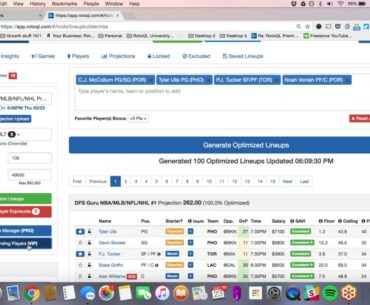 NBA Webinar - Quick Lineup Building Strategies