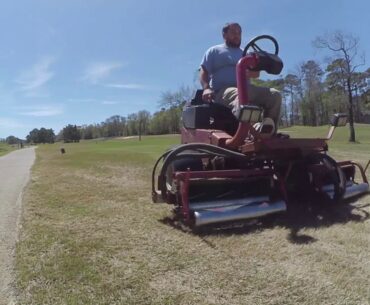 Greens and Grounds Mowing tees first time for the new season