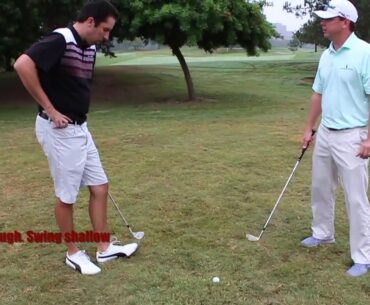 How to Shallow your chipping. Tim Yelverton, PGA teaches Pro Golfer Ryan Carter