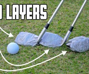 100 Layers Of Duct Tape On Golf Club...  What Happens?