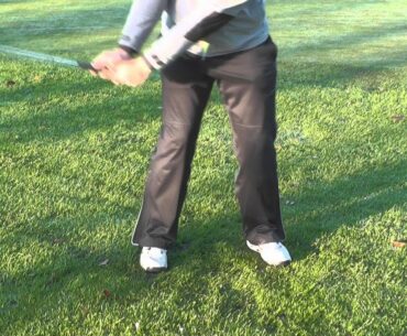 Golf Drill to help compress the ball when striking an iron