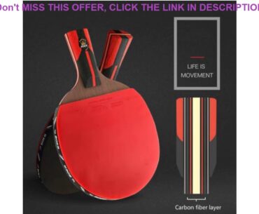 Slide 6 Star Table Tennis Racket Blade Wood Carbon Fiber Blade Ping-Pong Racket Bat 7 Layers Horizo