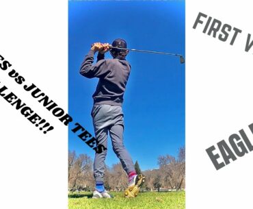 Mens Tees vs Junior Tees Challenge!!//Isaac Peterson Golf//First Video!!