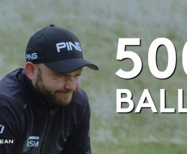 Andy Sullivan tries to make a hole-in-one with 500 balls