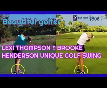 Lexi Thompson & Brooke Henderson  Golf Swing Sequence SUPER SLOW-MOTION美しい女性レクシー・トンプソン＆ブルックヘンダーソン