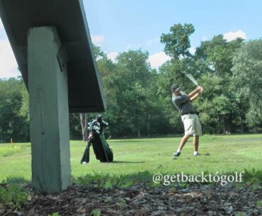 Golf Trick shot l The Tee Marker bank shot with Callaway XR Driver and Vice Golf