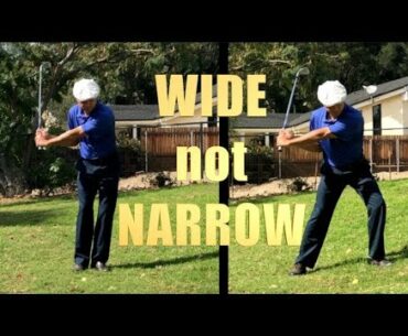 GOLF WIDE STANCE FLOP SHOT