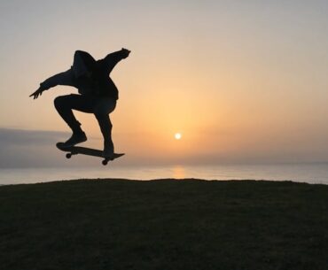 slow motion skateboard