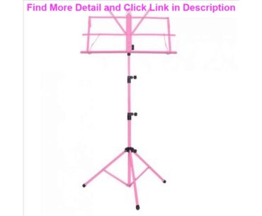 Review Folding Music Tripod Stand Holder Aluminum Alloy Stand Height Adjustable with Carry Bag for