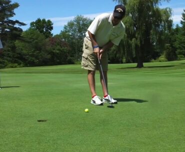 Tyler Lagasse teaches Special Olympics Golf Rules