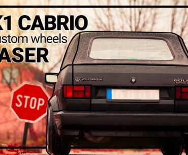 Marko's Black Golf MK1 Cabriolet on custom wheels - TEASER
