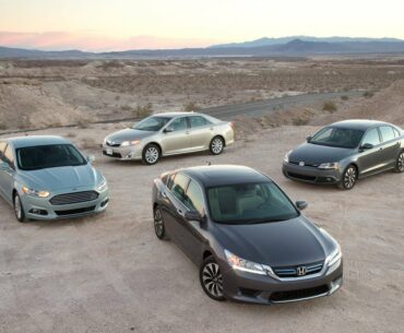 Toyota Camry vs Honda Accord vs Ford Fusion vs Volkswagen Jetta | Hybrid Sedan Comparison Test