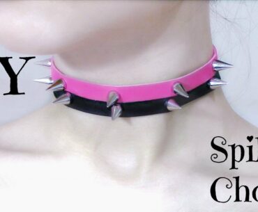 DIY Spiked Choker/Collar | Pastel Goth