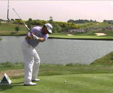 Lee Westwood - slow motion golf swing - iron tee shot