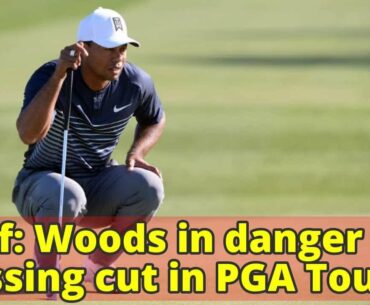 Golf: Woods in danger of missing cut in PGA Tour comeback