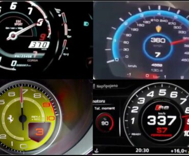 15 TOP Most Amazing 0-300 km/h Accelerations On Autobahns | Mostly Supercars