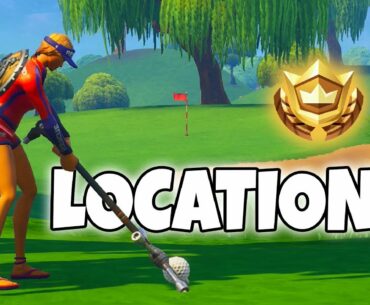 HIT A GOLF BALL FROM TEE TO GREEN ON DIFFERENT HOLES CHALLENGE - FORTNITE BATTLE ROYALE
