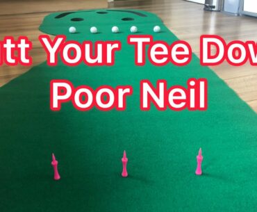 Neil Putt Your Tee Down - Can he knock 5 tees down with 5 golf balls and a putter?