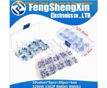 Best 10values X5pcs/10pcs 3296W 3362P RM065 RM063 Adjustable potentiometer Kit bOX single-turn 1K 2