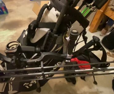 The golf bag is the best way to carry multiple weapons. The fact it has a stand is very useful.