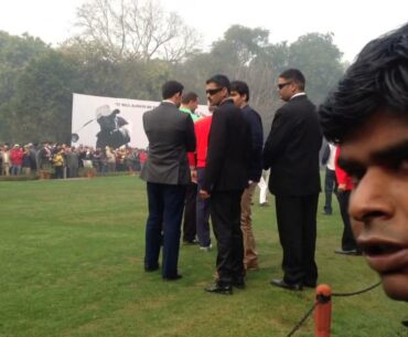 Tiger woods @ the first tee, Delhi Golf Club