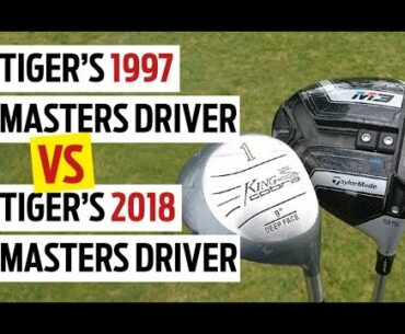 TIGER WOODS - 1997 Masters driver vs 2018 Masters driver