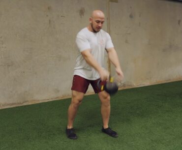 Kettlebell Split Stance Rotational Swing (Tom Series)