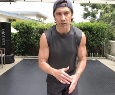 Shadow kickboxing foot placement in your stance by Keith Cooke