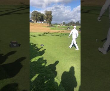 18th hole riviera country club tiger woods classic dustin Johnson