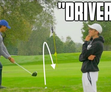 Guy Who Has Never Played Golf Caddies For Me - Challenge | GM GOLF