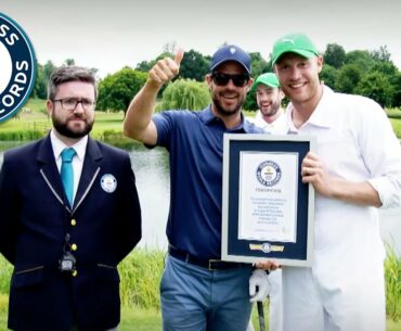 Redknapp, Flintoff and Whitehall attempt golf ball catch world record - ALOTO