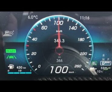 MB A250e Plugin Hybrid acceleration 0-100kmh FULL ELECTRIC mode in 13,9sec