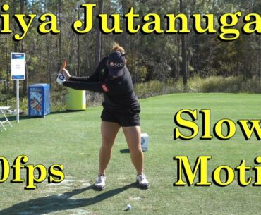 ARIYA JUTANUGARN 120fps SLOW MOTION FACE ON IRON GOLF SWING 1080 HD