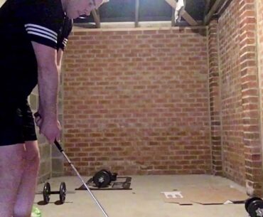 Garage lockdown golf swing practice foam ball