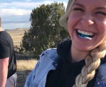 HITTING GOLF BALLS OFF A CLIFF!!?