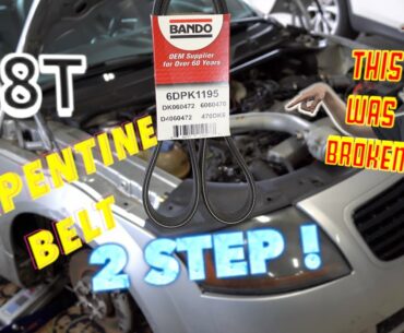 1.8T SERPENTINE BELT ( THIS WAS SO BROKEN ) !!