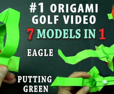 Congratulations Tiger Woods! #1 Origami Golf Video -- SEVEN MODELS IN ONE!