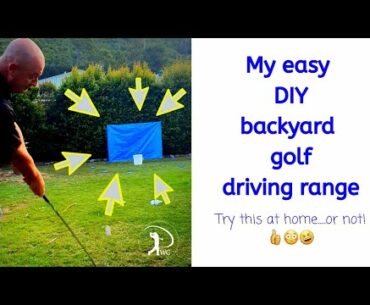 My easy DIY, Aussie, backyard golf driving range challenge