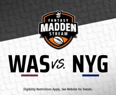 Fantasy Madden Stream: Washington at New York