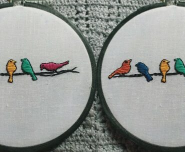 Beautiful Birds Embroidery Tutorial For Beginners || Hand Embroidery Tutorial || Let's Explore