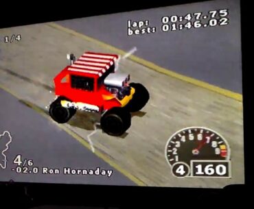NASCAR RUMBLE replay of the elite class golf cart on the Golden Rule tack