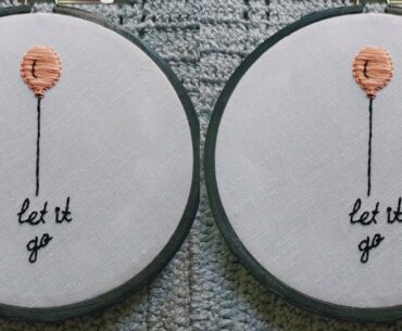 Easy Embroidery For Beginners || Let it go Hand embroidery || Modern Embroidery - Let's Explore