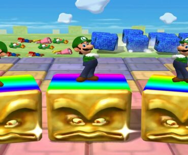 Mario Party 5 Minigames Luigi vs Mario Peach vs Yoshi Master