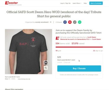 T-shirts for sale to benefit SAFD firefighter Scott Deem's family