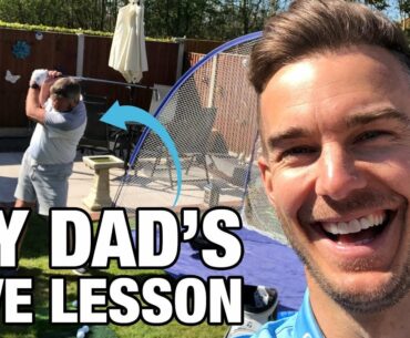 I gave my DAD a GOLF LESSON | ME AND MY GOLF