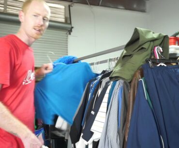 Saturday Vlog Yard sale haul video "How i buy clothing items for eBay"